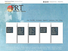 Tablet Screenshot of pacificresidenttheatre.com